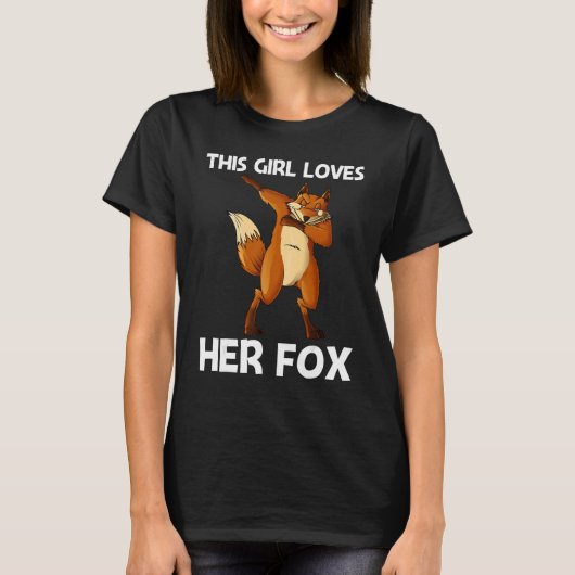 女の子向けのかっこいい狐 お母さん 雑食哺乳類 動物 1 Tシャツ (正面)