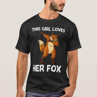 女の子向けのかっこいい狐 お母さん 雑食哺乳類 動物 1 Tシャツ