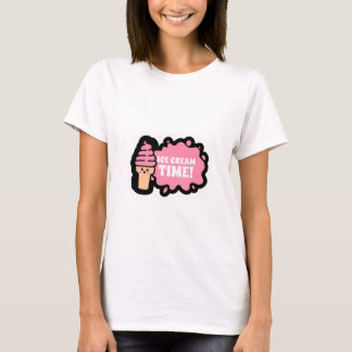 女の子向けのかわいいアイスクリームTシャツ Tシャツ