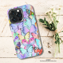 女の子向けのウォーターカラーのトンボ柄 モダン iPhone 13 PROケース