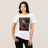 女の子向けの可愛い白いTシャツ トライブレンドTシャツ (正面全面)