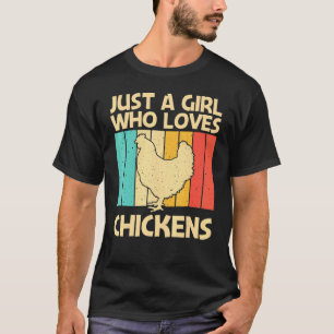 女の子向けの面白いニワトリ 母の日 ニワトリ農家 ポーリトリ Tシャツ