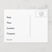 女の子吹のバブル：誕生日パーティーの招待 インビテーションポストカード (裏面)