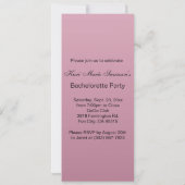 女の子夜によってはお祝い|のピンクがパーティを楽しみます 招待状 (裏面)