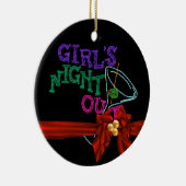 女の子夜クリスマスのオーナメントのカスタムのギフト セラミックオーナメント (右)