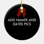 女の子夜クリスマスのオーナメントのカスタムのギフト セラミックオーナメント (裏面)