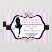 女の子夜ジュエリーのパーティの招待状 招待状 (正面/裏面)