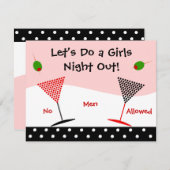 女の子夜バチェロレッテ 招待状 (正面/裏面)