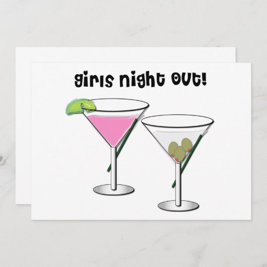 女の子夜パーティの招待状 招待状 (正面/裏面)