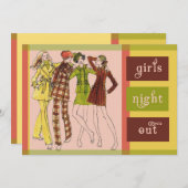 女の子夜ヴィンテージ70s 招待状 (正面/裏面)
