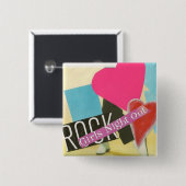 女の子夜 缶バッジ (正面&裏面)