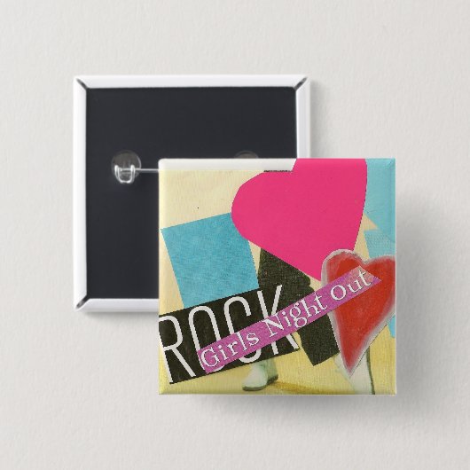 女の子夜 缶バッジ (正面&裏面)