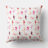 女の子姿スケートで滑る氷のスケートで滑る名全体 クッション (裏面)