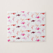 女の子姿スケートで滑る氷のスケートで滑る名全体 ジグソーパズル (横)