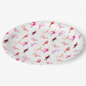 女の子姿スケートで滑る氷のスケートで滑る名全体 ペーパープレート (アングル)