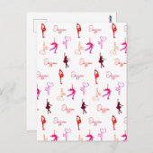 女の子姿スケートで滑る氷のスケートで滑る名全体 ポストカード (正面/裏面)