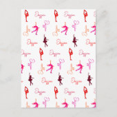 女の子姿スケートで滑る氷のスケートで滑る名全体 ポストカード (正面)