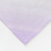 女の子姿スケートで滑る紫と白抽象芸術 フリースブランケット (角)