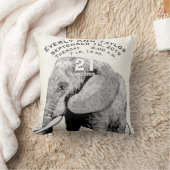 女の子子供部屋ベビー誕生スタットエレファントアローズ クッション (ブランケット)