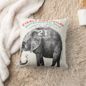 女の子子供部屋ベビー誕生スタットエレファントアローズ クッション (ブランケット)