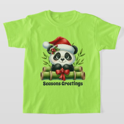 女の子季節のごあいさつパンダbear追加文字 tシャツ (レイダウン)