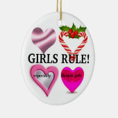 女の子対男の子のオーナメント セラミックオーナメント (右)