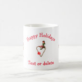 女の子小妖精や小人キャンディーケーンクリスマスホリデー コーヒーマグカップ (中央)