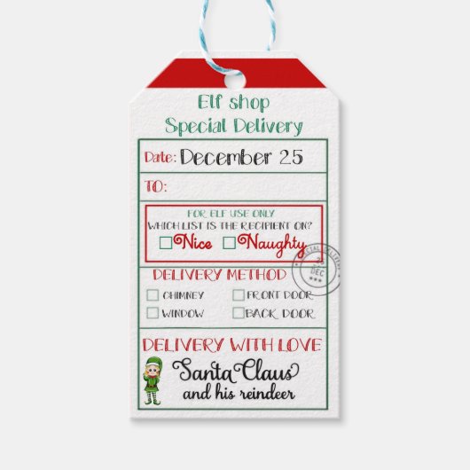 女の子小妖精や小人ショップ特別配送ニースまいけなたは ギフトタグ (正面)