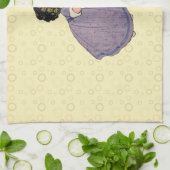 女の子小妖精や小人妖精ダフォディルアンティークイースター キッチンタオル (折り畳み)