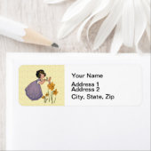 女の子小妖精や小人妖精ダフォディルアンティークイースター ラベル (インサイチュ)