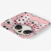 女の子幽霊スケルトンハロウィンピンクをテーマにした ペーパープレート (傾斜あり)