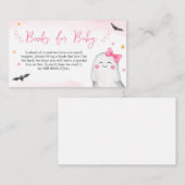 女の子幽霊ハロウィーンベビーシャワーブックベビー エンクロージャーカード (正面/裏面)