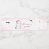 女の子幽霊ハロウィーンベビーシャワー ペットボトルラベル (シングルラベル)