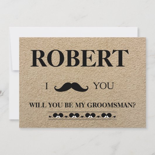 女の子得を俺のグルームスマンに? 招待状 (正面)