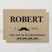 女の子得を俺のグルームスマンに? 招待状 (正面/裏面)