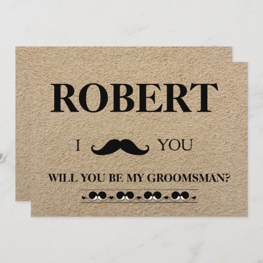 女の子得を俺のグルームスマンに? 招待状 (正面/裏面)