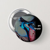 「女の子悩み」のボタン 缶バッジ (正面&裏面)