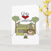 女の子愛キャンプ カード (黄色い花)