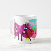 女の子愛デザイナーマグ コーヒーマグカップ (正面左)