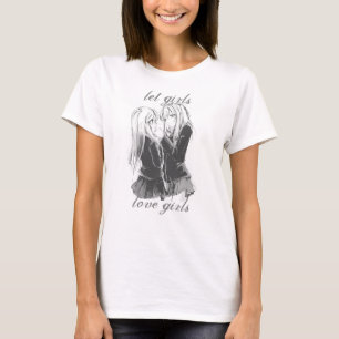 女の子愛女の子のワイシャツを許可して下さい Tシャツ