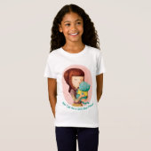 女の子愛猫。 青猫 Tシャツ (正面フル)