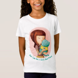 女の子愛猫。 青猫 Tシャツ