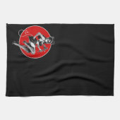 女の子手タオルの上の豪華な入れ墨Pin キッチンタオル (横)