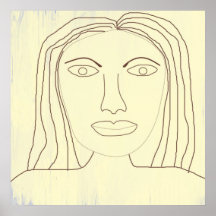 女の子抽象芸術スケッチ芸術