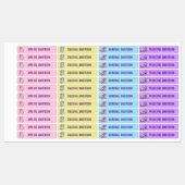 女の子新学期かわいい魔法のユニコーンカラー ラベル (シート)