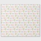 女の子新生児包装紙 ラッピングペーパー (フラット)