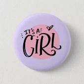 女の子新生児 缶バッジ (正面)