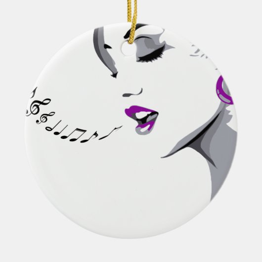 女の子歌 セラミックオーナメント (正面)