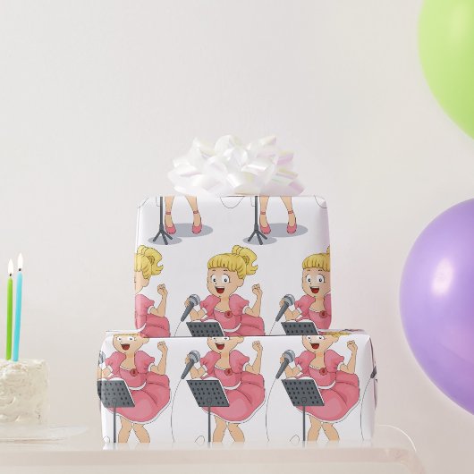 女の子歌 ラッピングペーパー