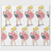 女の子歌 ラッピングペーパー (フラット)